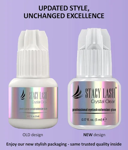 Vista 3 de STACY LASH Pegamento de extensión de pestañas transparente (0.17 fl.oz/0.2 fl oz)/1 segundo de tiempo de secado/retención - 8 semanas/adhesivo