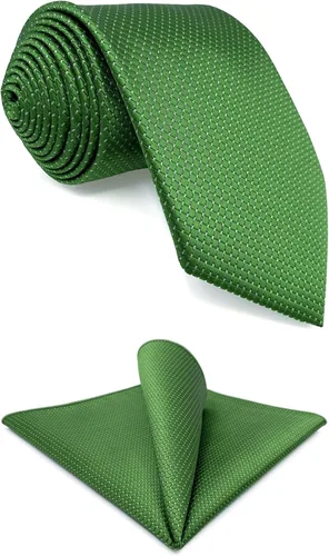 Vista 86 de S&W SHLAX&WING Conjunto de corbata de color sólido y pañuelo de bolsillo para hombre