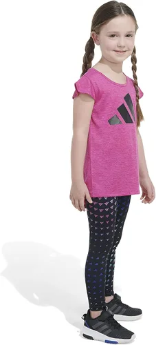 Vista 6 de adidas Conjunto de 2 piezas con camiseta y leggings de manga con vuelo para niñas