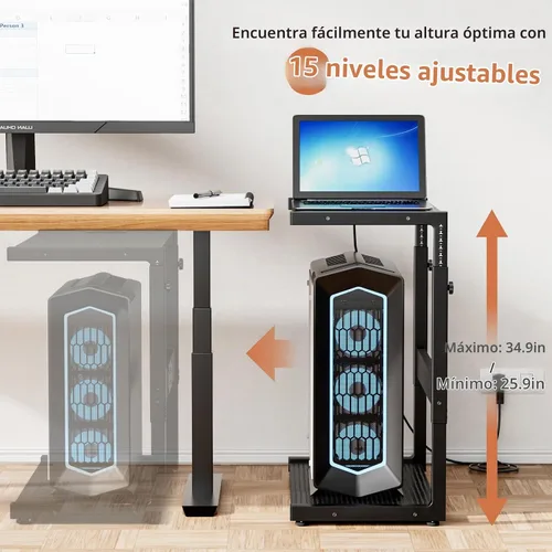 Vista 2 de JANE EYRE - Soporte ajustable para computadora para videojuegos: altura de 15 niveles