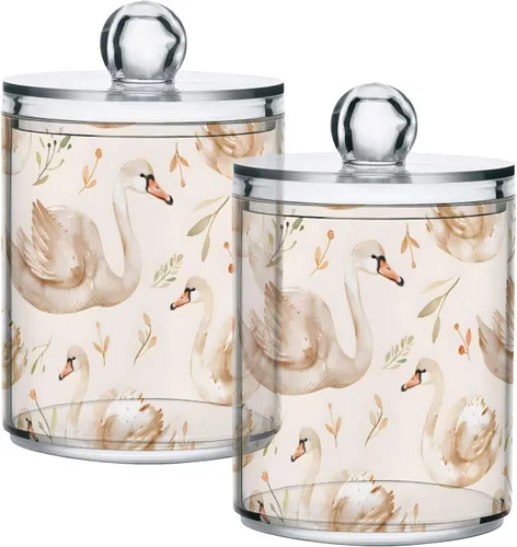 Vista 33 de Juego de 2 dispensadores de bastoncillos de algodón de mármol turquesa, recipiente de almacenamiento para baño, tapa de plástico acrílico, frasco