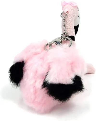 Vista 4 de GUND Llavero de peluche de flamenco de moda, rosa, 9 pulgadas
