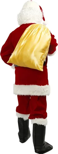 Vista 8 de Asvsua Santa Claus Costume Adult Men Santa Suit for Men Deluxe Santa Costume 10Pcs Christmas Santa Outfit