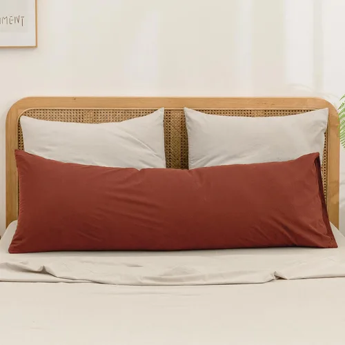 Vista 68 de BESTOUCH 100% Algodón Lavado Funda de Almohada para Cabello y Piel, Sensación de Lino, Suave, Cómoda, Transpirable, Juego de 2 Fundas de Almohada