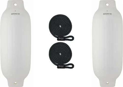 Vista 18 de Extreme Max 3006.7375 BoatTector Defensa Inflable Value Paquete de 2 - 4.5" x 16", Negro