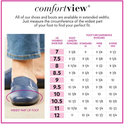 Vista 2 de Comfortview The Saffi Shootie de ancho ancho ancho para mujer