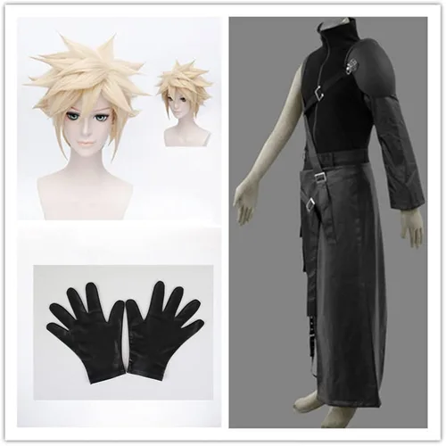 Vista 4 de Tamaño de EEUU Final Fantasy VII Nube Halloween Cosplay Disfraz Completo Set