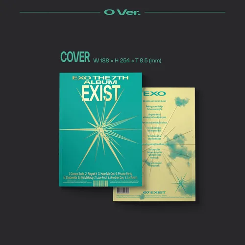 Vista 3 de EXO - 7th Album [EXIST] (Photo Book Ver. - O Ver.) Cover + Photo Book + Photomatic + Bookmark + Post Card + CD-R + Photo Card + Poster + 4 Extra