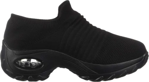 Vista 6 de Tenis de mujer para caminar, con malla y cámara de aire, sin cordones, modernos, para bailar jazz, mocasines con plataforma