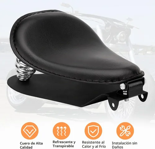 Vista 5 de Kit de asiento para motocicleta Bobber Solo para Harley Sportster 883 1200 Negro
