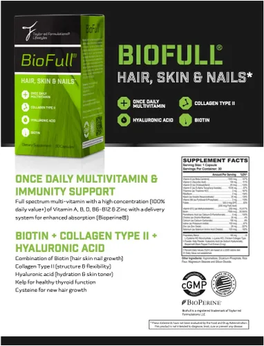 Vista 5 de Uñas para el cabello y la piel, vitaminas de biotina para cabello, piel y uñas, suplemento de biotina y colágeno para mujeres y hombres