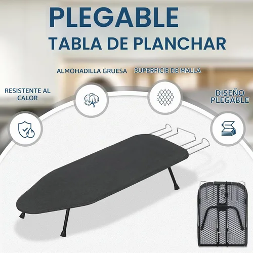 Vista 3 de LOFTEY Tabla de planchar pequeña de mesa, tabla de planchar compacta