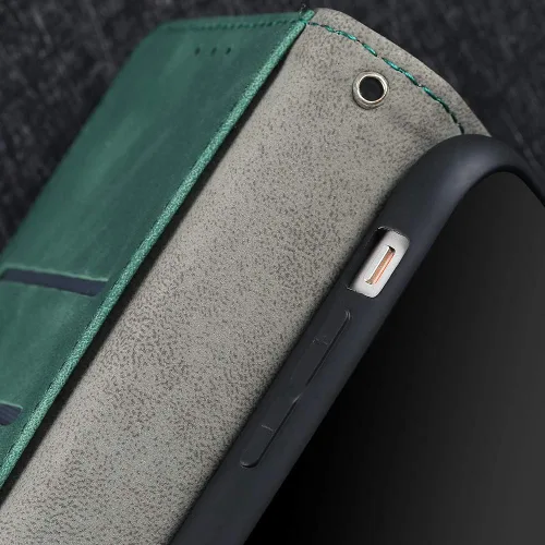 Vista 6 de Compatible con Redmi A1 4G Flip Wallet Cover Cover Compatible con Redmi A1 Plus 4G Kickstand Cierre Magnético Negro