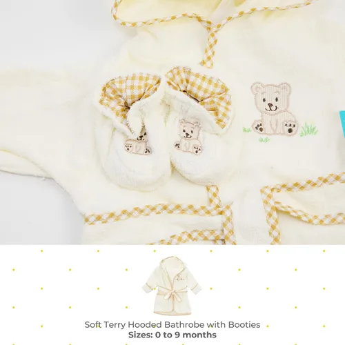 Vista 2 de Spasilk 100 Cotton Hooded Terry Bathrobe with Booties Baby Girl Gifts Baby Boy Gifts Shower Gift
