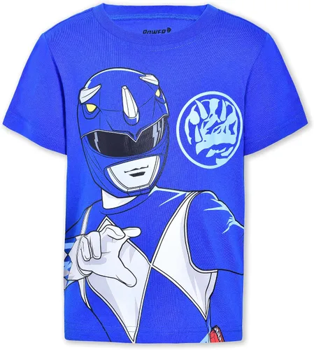 Vista 2 de Power Rangers Boys Short Sleeve T-Shirt 4 Pack for Little Kids RedYellowBlueGreen