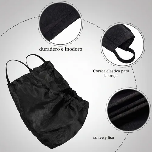 Vista 3 de Eboot Paquete de 3 gorros de satén para barba para hombre, estilo clásico