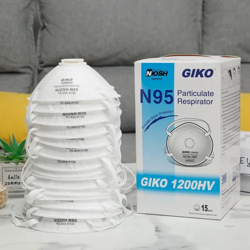 Vista 8 de GIKO Máscaras respiradoras N95 – 15 máscaras de seguridad certificadas por NIOSH máscara respiradora de partículas con válvula de respiración