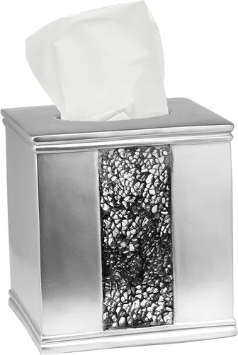 Vista 9 de Zahari Home Sinatra - Caja de pañuelos cuadrada para baño, dormitorio, sala de estar, champán