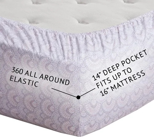 Vista 78 de Comfort Spaces Sábanas 100% Algodón Twin XL, Transpirables, Naturalmente Frescas, Sábanas de Algodón Suave con Bolsillo Elástico de 14 Pulgadas que
