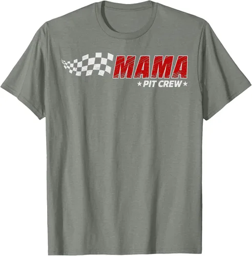 Vista 30 de Mama Pit Crew Race Car Birthday Family Matching Pit Crew Camiseta