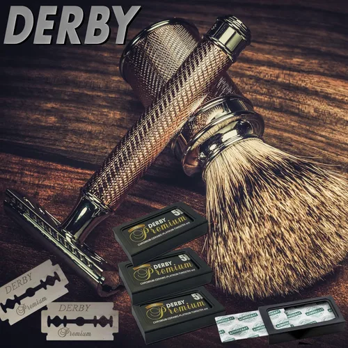 Vista 3 de Derby Cuchillas de afeitar premium de doble filo, 100