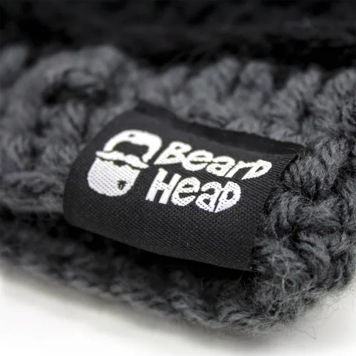 Vista 5 de Beard Head Viking Looter - Casco de punto hecho a mano original y barba negra extraíble