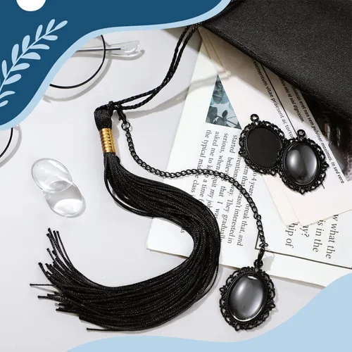 Vista 6 de Sureio 20 dijes de graduación para fotos 2026 con diseño de gorra de graduación conmemorativa con borlas, cadenas de fotos antiguas personalizadas