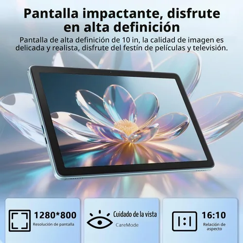 Vista 2 de Raemond Tablet Android 15 de 10 pulgadas, 24 GB de RAM+128 GB de ROM/1 TB expandible, CPU octa-core de 1.8 GHz, pantalla HD IPS de 1280 x 800, WiFi