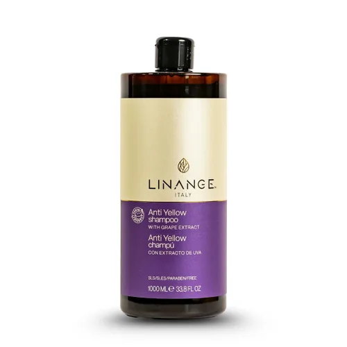 Vista 6 de LINANGE Champú anti amarillo con extracto de uva y pigmento violeta, 16.9 oz.