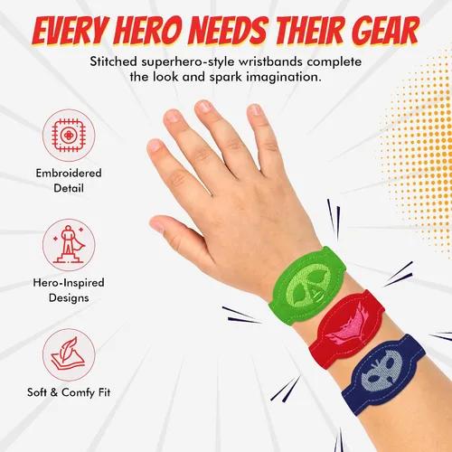 Vista 7 de Capas y máscaras de superhéroe para niños - Capas de satén y máscaras de fieltro para niños