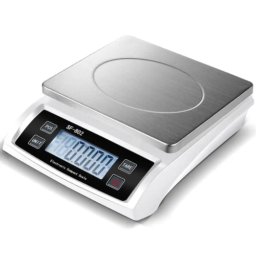 Vista 8 de Báscula de cocina digital grande de 66 libras, 66.1 lbs, báscula de pan comercial de acero inoxidable con pantalla LCD, dispositivos de pesaje Negro