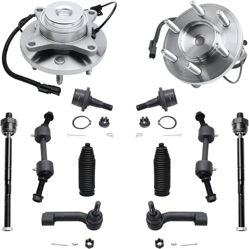 Vista 23 de Detroit Axle - Kit de suspensión delantera 4WD para Nissan Frontier Pathfinder Xterra, 2 cubos de rodamientos de ruedas, 2 brazos de control