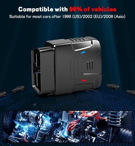 Vista 7 de QYQBOON Escáner OBD2 Bluetooth para automóviles - Herramientas de escaneo OBD2 inalámbricas y lector de códigos para iPhone/Android, herramienta