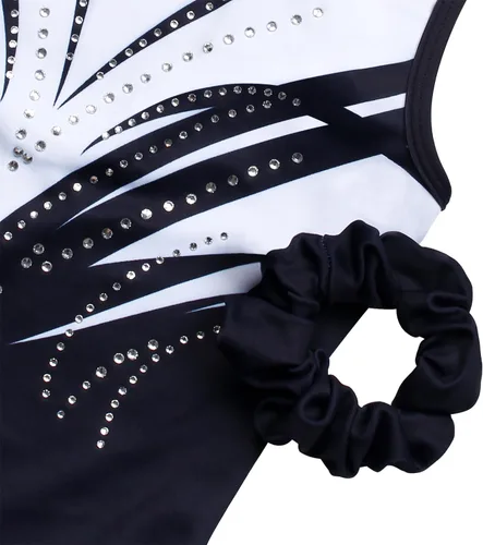 Vista 102 de MODAFANS Leotardos de gimnasia para niñas brillantes para bailar ballet, pantalones cortos con espalda cruzada