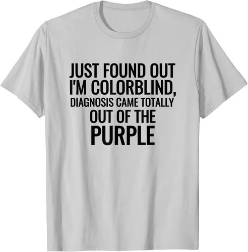 Vista 69 de Camiseta divertida de broma de daltonismo con diagnóstico humorístico