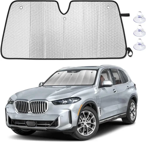 Vista 19 de EcoNour Parasol plegable de acordeón para parabrisas compatible con Tesla Model 3/Model Y 2017-2024 2025 2026, parasol delantero para ventana