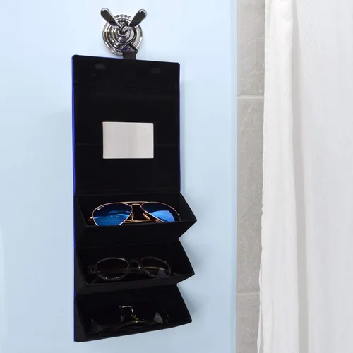 Vista 5 de Estuche de viaje para gafas de sol para 3 pares de gafas organizador colgante