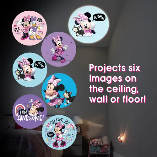 Vista 2 de Projectables Minnie Mouse - Luz nocturna con sensor de atardecer a amanecer (paquete de 5)