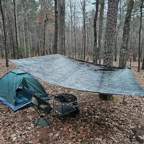 Vista 4 de Lona Resistente de Servicio Pesado de 11 Mil, Cubierta de Lona Impermeable Resistente a los Rayos UV Utilizada para Exteriores, Caza, Camping
