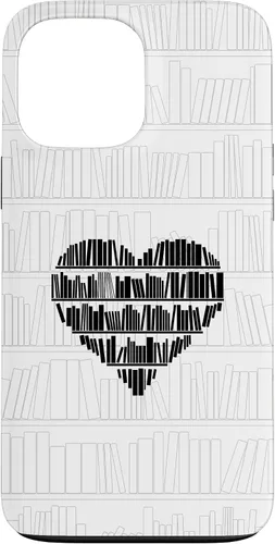 Vista 24 de Bookworm Book Lover Minimalist Heart White Case for iPhone 17