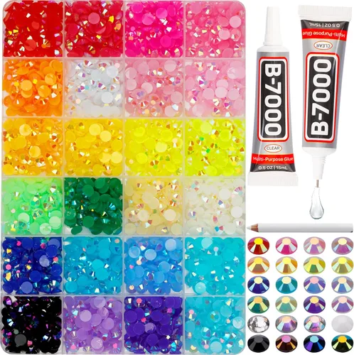 Vista 10 de Juego de 8000 piezas de diamantes de imitación deslumbrantes de resina