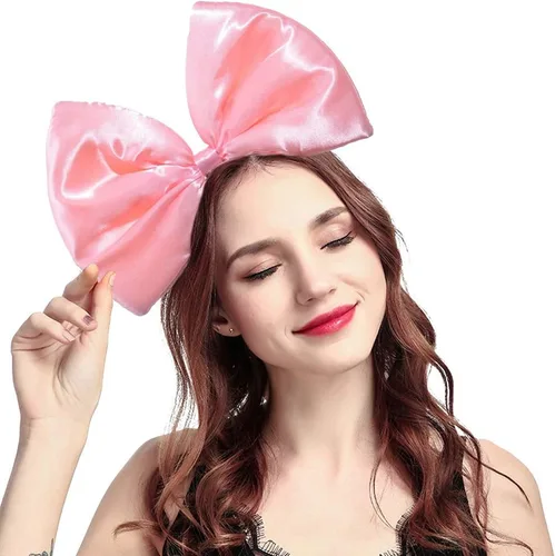 Vista 2 de BUYITNOW - Diadema de lazo enorme para mujer, bonito lazo para Halloween, cosplay