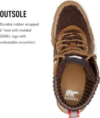 Vista 5 de SOREL Botas de encaje acogedoras con tacón Brex para mujer