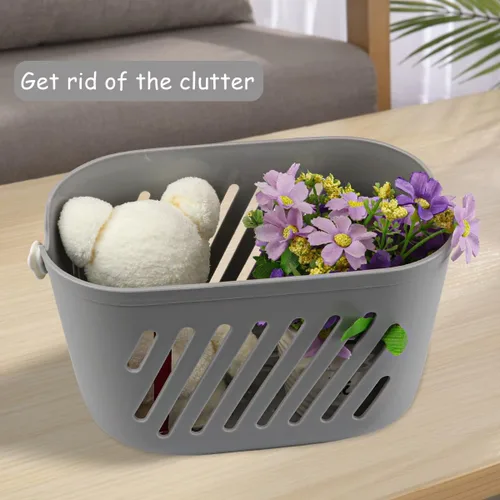 Vista 6 de Cesta colgante de ducha de plástico, organizador de ducha colgante con gancho, organizador de cocina portátil, cesta de almacenamiento para baño