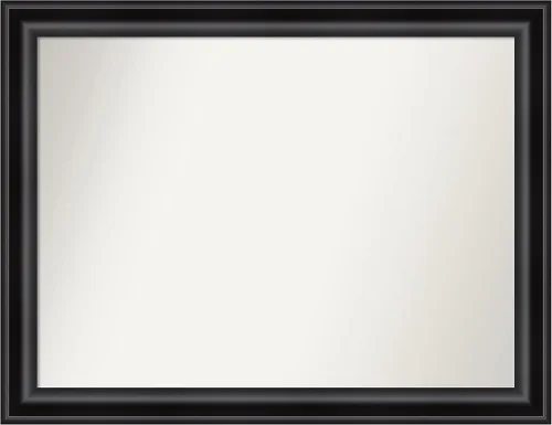 Vista 331 de Amanti Art Espejo personalizado, espejo de baño negro puente, espejo de pared o espejo de tocador de baño sobre el fregadero (26 x 26 pulgadas)