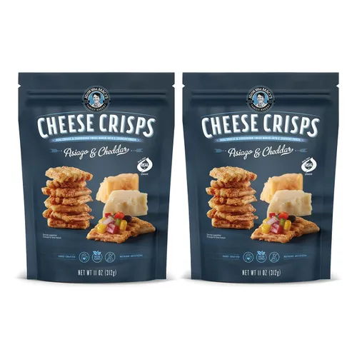 Vista 9 de John Wm. Macy - Galletas Crujientes de Queso Asiago y Cheddar - Hechas a Mano, Sin OGM, y Nada Artificial - Hechas con Queso Real - Cajas de 4.5 oz.