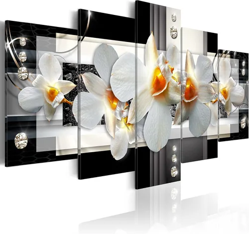 Vista 54 de Lienzo decorativo con impresión artística de diseño de orquídea de Artgeist Orquídea #01