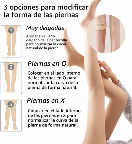 Vista 6 de Almohadillas adhesivas de silicona para pantorrillas, corrector de pantorrillas, suave e invisible para piernas delgadas o torcidas Transparente