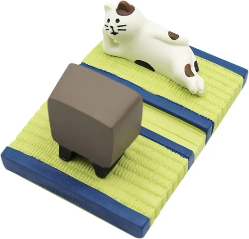 Vista 10 de Suillty Soporte de teléfono celular de escritorio de gato lindo de resina para iPhone Xs/Max/XR/X/8/6 Plus (oso)