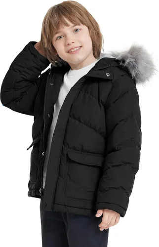 Vista 3 de ZSHOW Abrigo de invierno para niños, chaqueta acolchada con capucha, parka gruesa